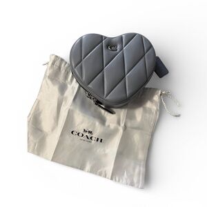Coach Heart-Shaped Quilted Bag in Gray